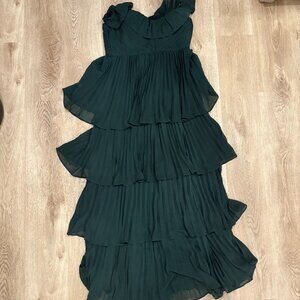 Lulus Dark Green Tiered Maxi Dress